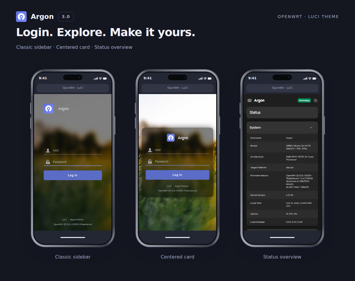 luci-theme-argon screenshot 5