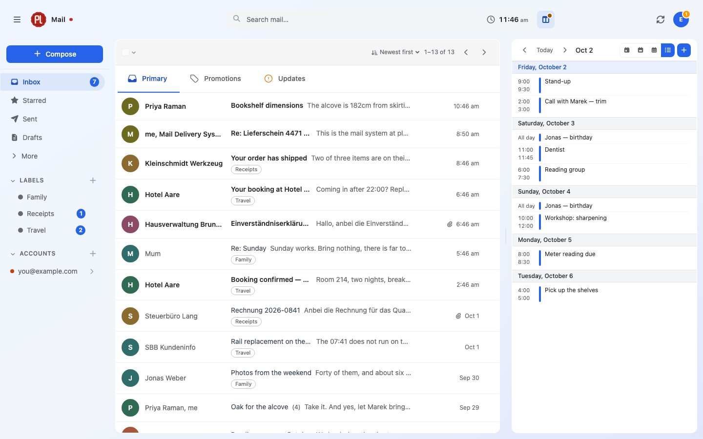 pl_mail screenshot 1