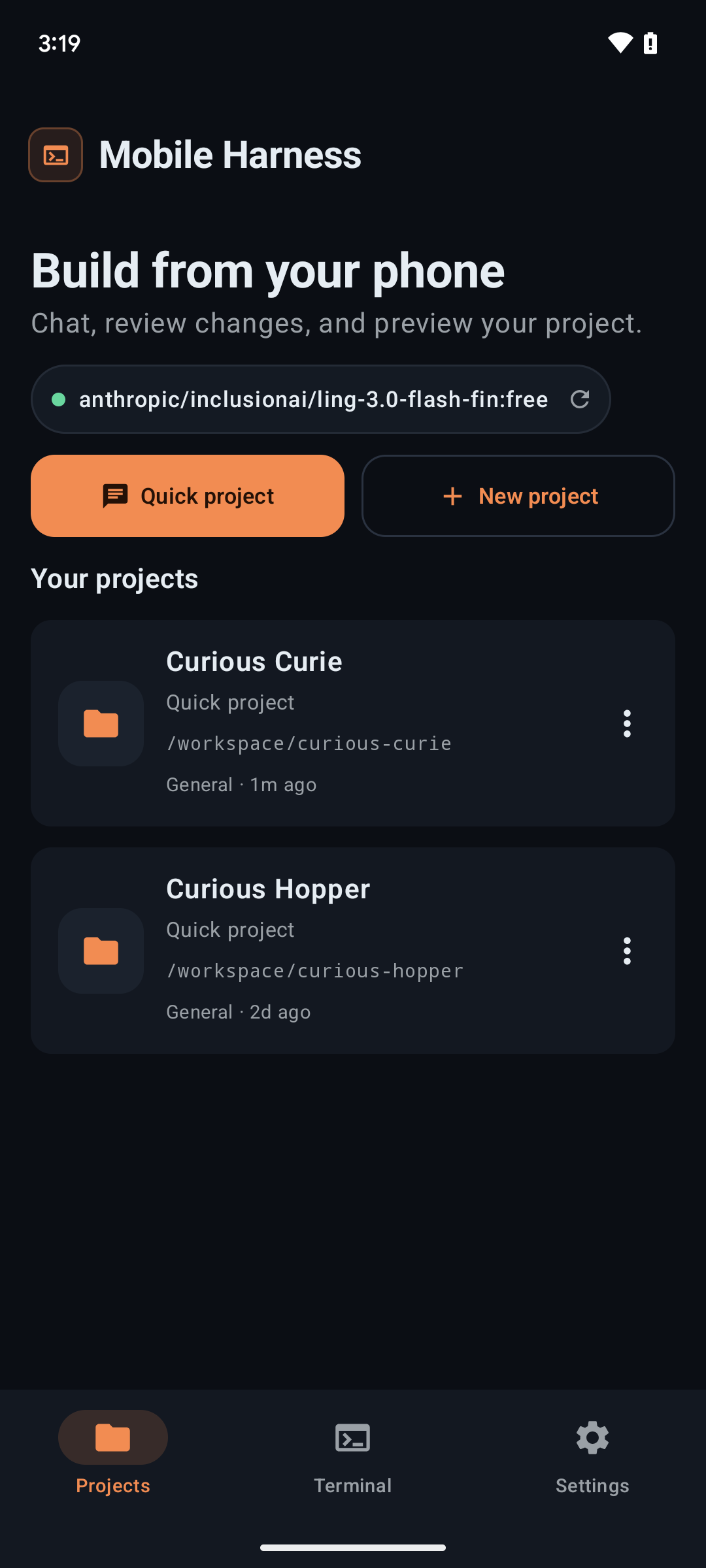 Mobile-Harness screenshot 2