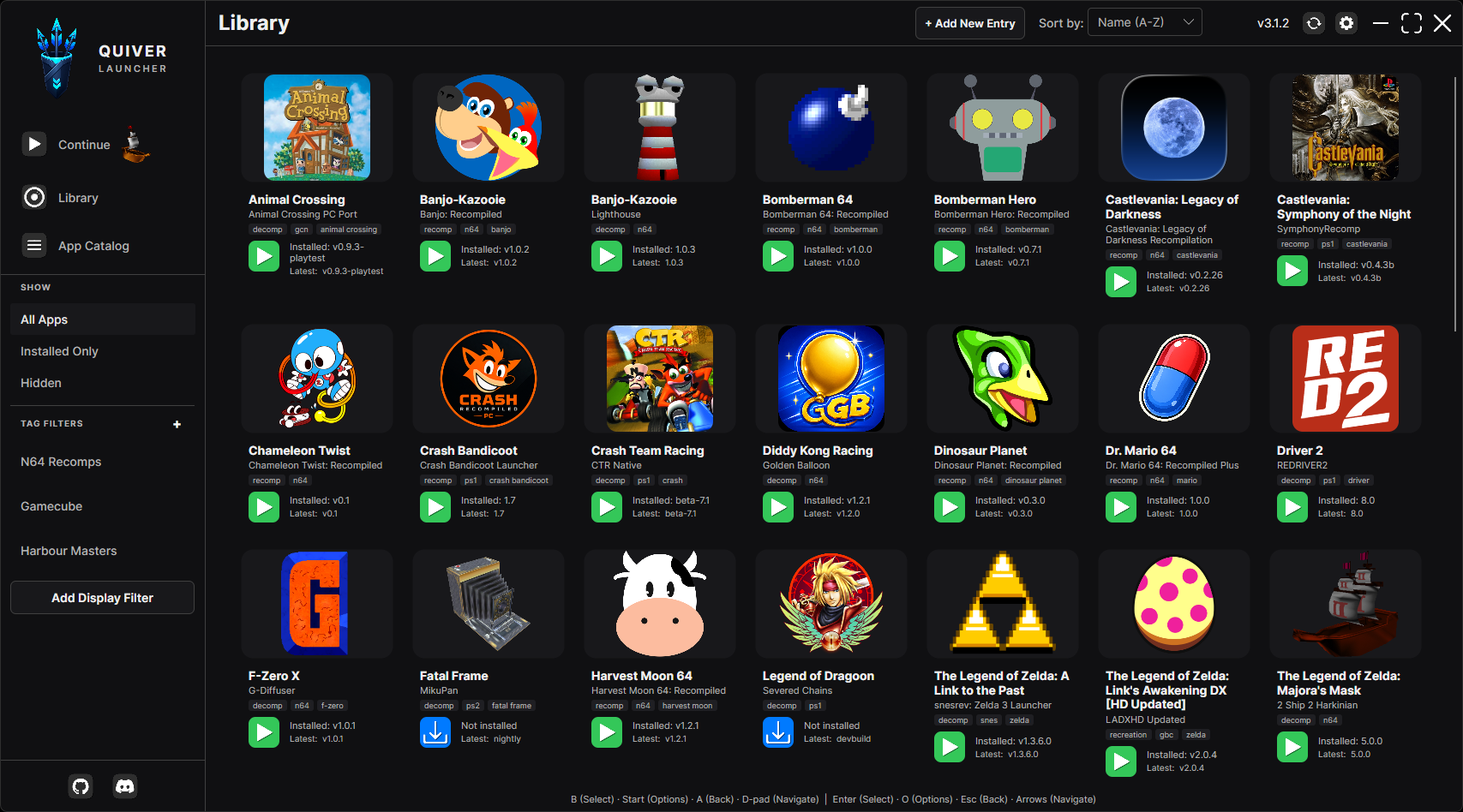 quiver-launcher screenshot 1